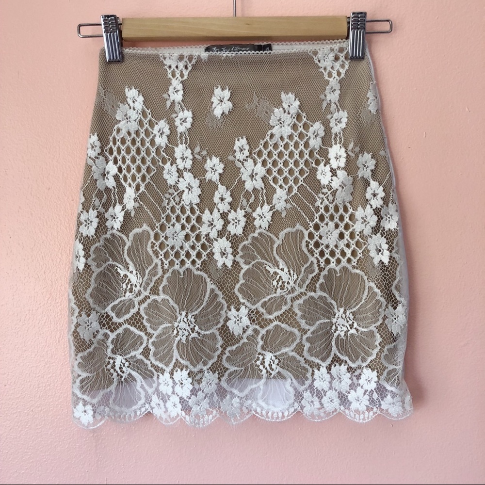 For Love & Lemons Skivvies Lace Slip Skirt - Picture 2 of 3